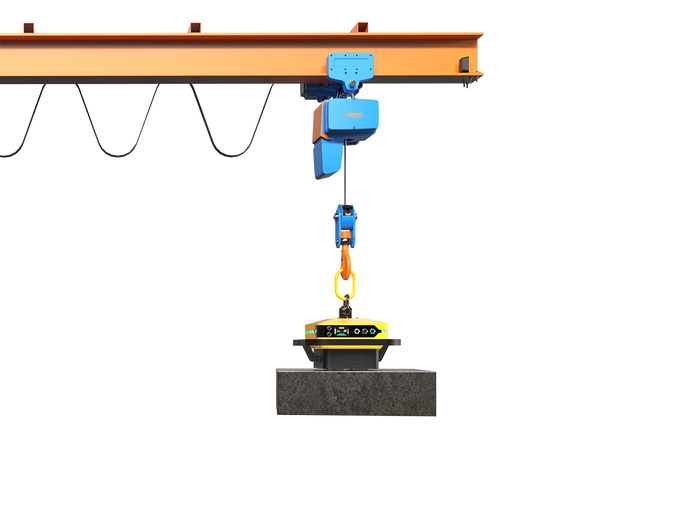 MAGS | The operator can work in complete confidence | The innovative Force Reading System automatically compares the load weight and the magnetic force, authorising the handling when in full safety conditions.