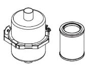 Vaculex 240.100 Filter Assembly Red - Black